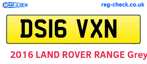 DS16VXN are the vehicle registration plates.