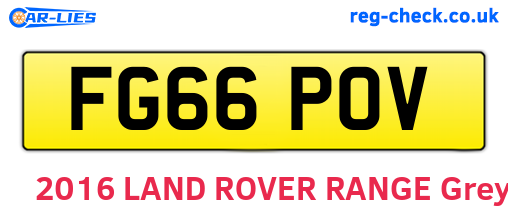 FG66POV are the vehicle registration plates.