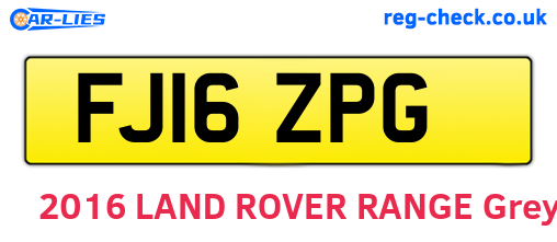 FJ16ZPG are the vehicle registration plates.