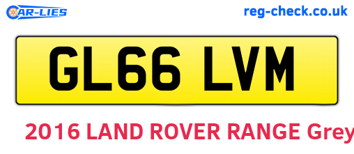 GL66LVM are the vehicle registration plates.