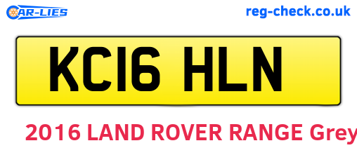 KC16HLN are the vehicle registration plates.