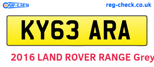 KY63ARA are the vehicle registration plates.