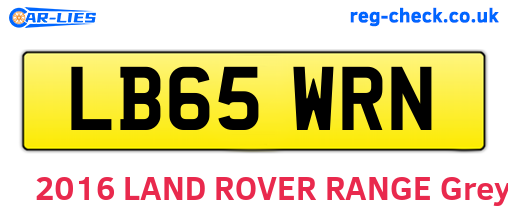 LB65WRN are the vehicle registration plates.