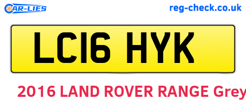 LC16HYK are the vehicle registration plates.