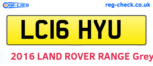 LC16HYU are the vehicle registration plates.