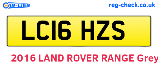 LC16HZS are the vehicle registration plates.