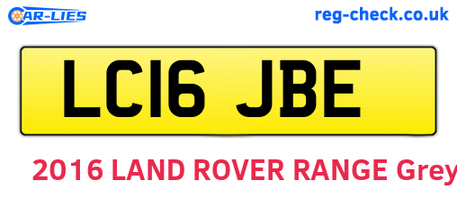 LC16JBE are the vehicle registration plates.