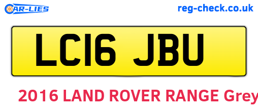 LC16JBU are the vehicle registration plates.