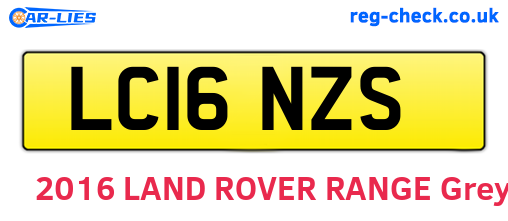 LC16NZS are the vehicle registration plates.