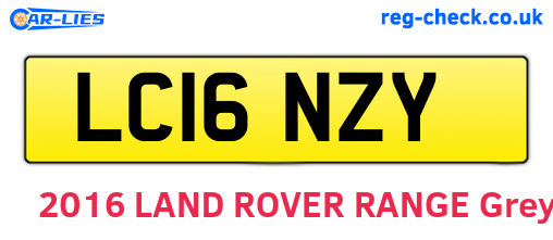 LC16NZY are the vehicle registration plates.