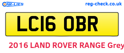 LC16OBR are the vehicle registration plates.