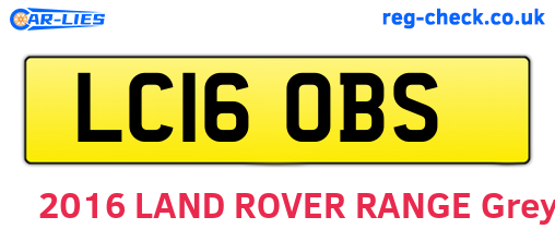 LC16OBS are the vehicle registration plates.