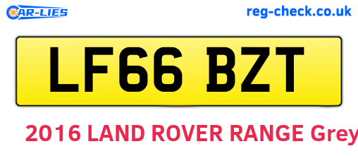 LF66BZT are the vehicle registration plates.