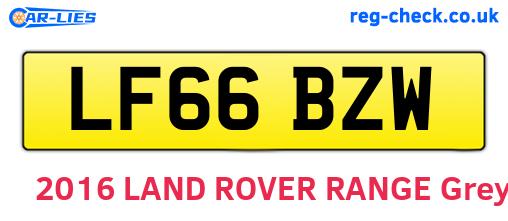 LF66BZW are the vehicle registration plates.
