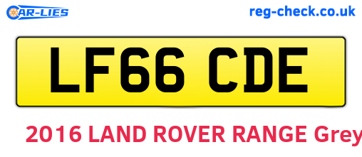 LF66CDE are the vehicle registration plates.