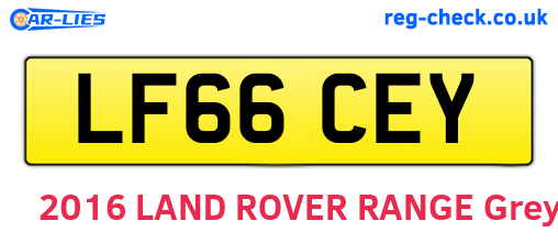 LF66CEY are the vehicle registration plates.