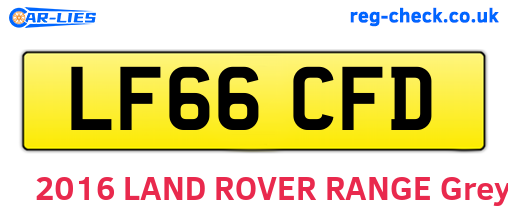 LF66CFD are the vehicle registration plates.