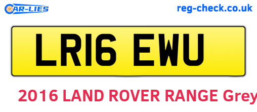 LR16EWU are the vehicle registration plates.