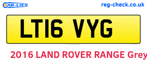 LT16VYG are the vehicle registration plates.