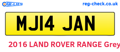 MJ14JAN are the vehicle registration plates.