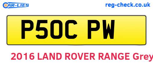 P50CPW are the vehicle registration plates.