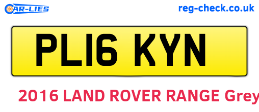 PL16KYN are the vehicle registration plates.