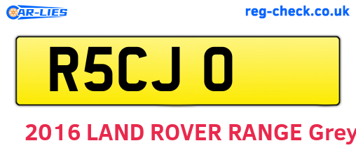 R5CJO are the vehicle registration plates.