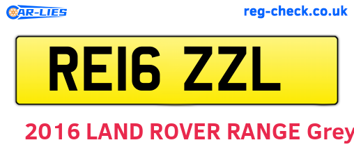 RE16ZZL are the vehicle registration plates.