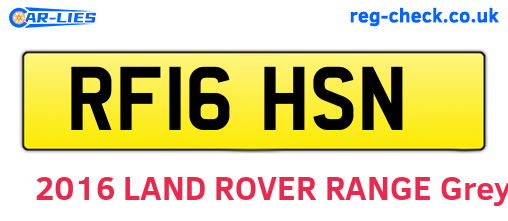 RF16HSN are the vehicle registration plates.