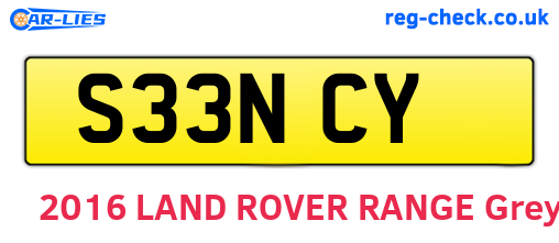 S33NCY are the vehicle registration plates.