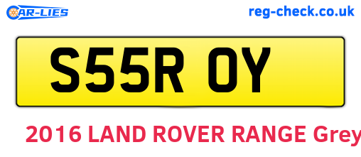 S55ROY are the vehicle registration plates.