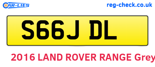 S66JDL are the vehicle registration plates.