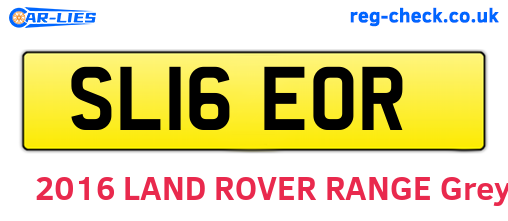 SL16EOR are the vehicle registration plates.