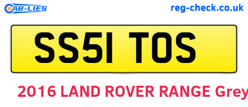 SS51TOS are the vehicle registration plates.
