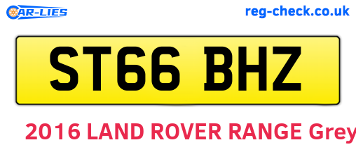 ST66BHZ are the vehicle registration plates.