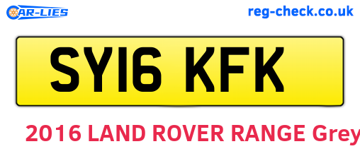SY16KFK are the vehicle registration plates.
