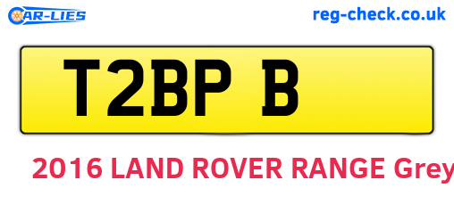 T2BPB are the vehicle registration plates.