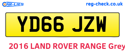 YD66JZW are the vehicle registration plates.