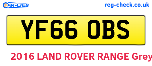 YF66OBS are the vehicle registration plates.