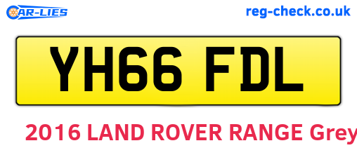 YH66FDL are the vehicle registration plates.
