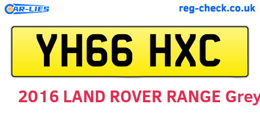 YH66HXC are the vehicle registration plates.