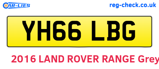 YH66LBG are the vehicle registration plates.