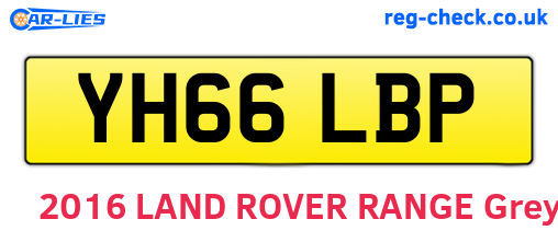 YH66LBP are the vehicle registration plates.