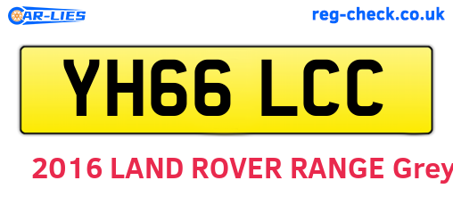 YH66LCC are the vehicle registration plates.