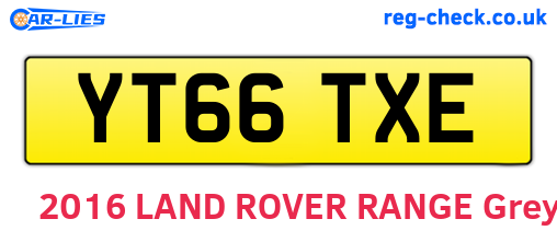 YT66TXE are the vehicle registration plates.