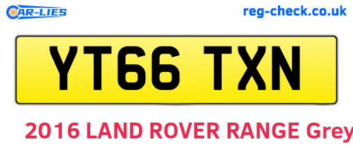 YT66TXN are the vehicle registration plates.