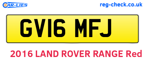 GV16MFJ are the vehicle registration plates.