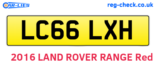 LC66LXH are the vehicle registration plates.