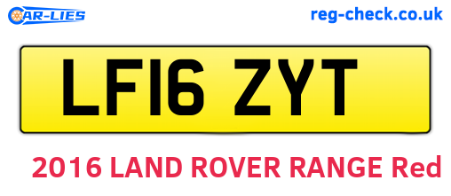 LF16ZYT are the vehicle registration plates.