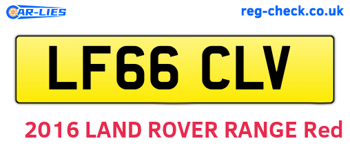 LF66CLV are the vehicle registration plates.
